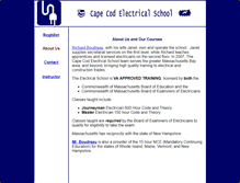 Tablet Screenshot of capecodelectricalschool.com